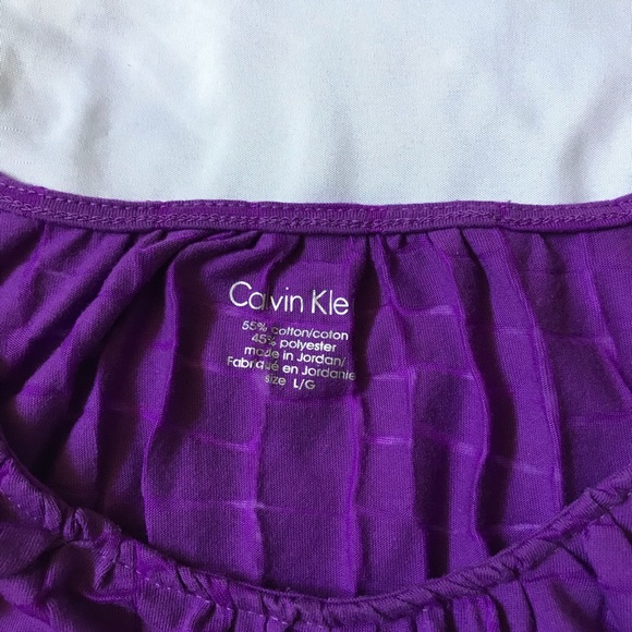 Vintage Calvin Klein side ruched textured dress L - Picture 7 of 10